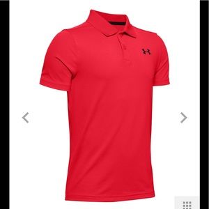UNDERARMOUR POLO HEATGEAR RED BOYS YXL